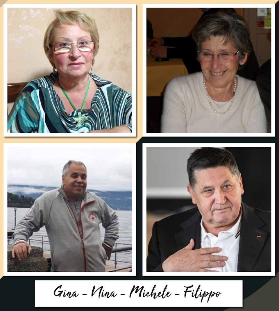 Gina, Nina, Michele, Filippo
